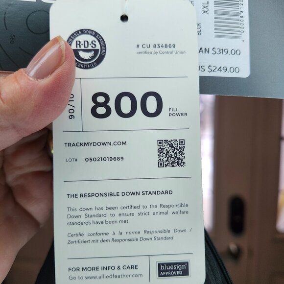 NWT!! Men's Eddie Bauer Down Pertex Quantum First Ascent Puffer Jacket BLACK - Picture 8 of 12